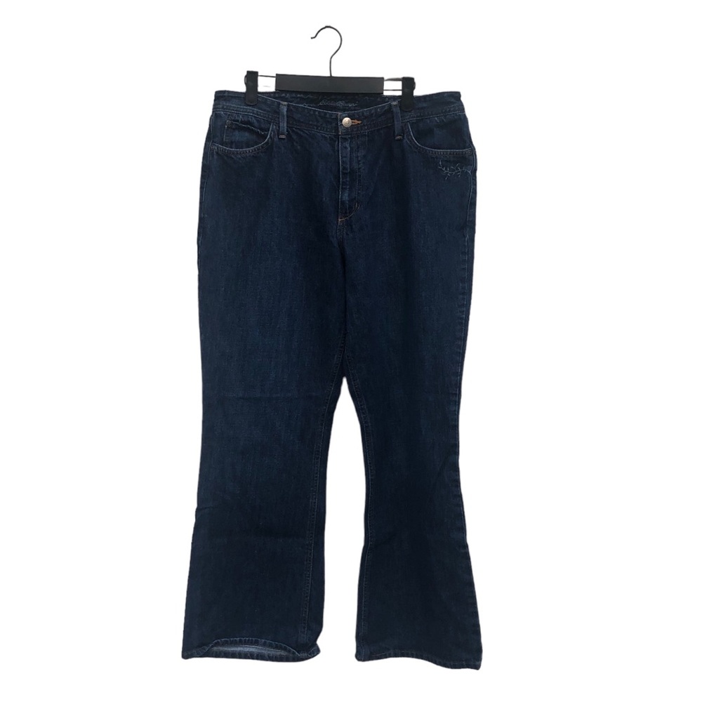 Eddie Bauer Shaped Fit Floral Detail Blue Jeans size 16